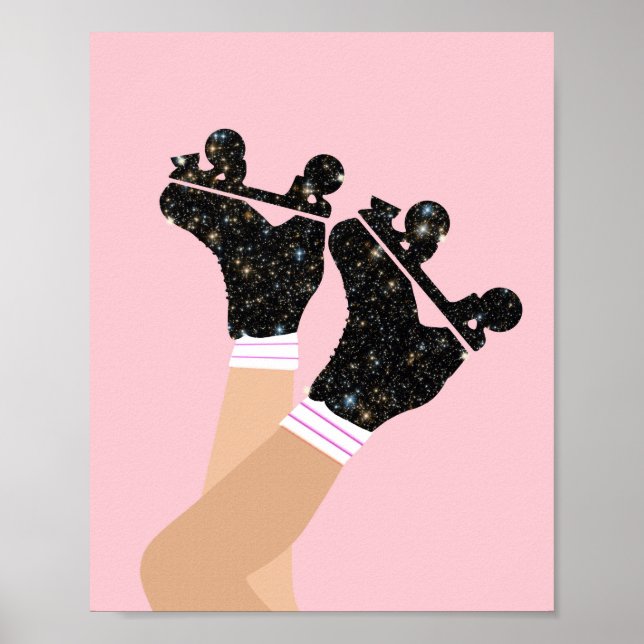 Coola Universe Roller Skates Derby Skater Gift Poster (Framsidan)