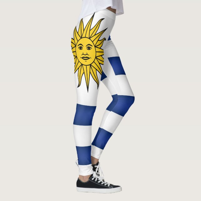 Coola Uruguay Flagga Mode Leggings (Höger)