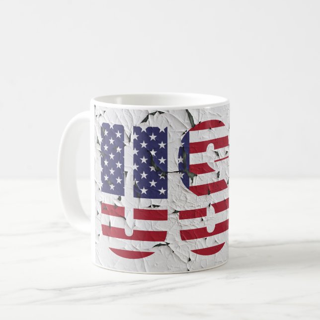 Coola USA flagga design Kaffemugg (Framsida vänster)