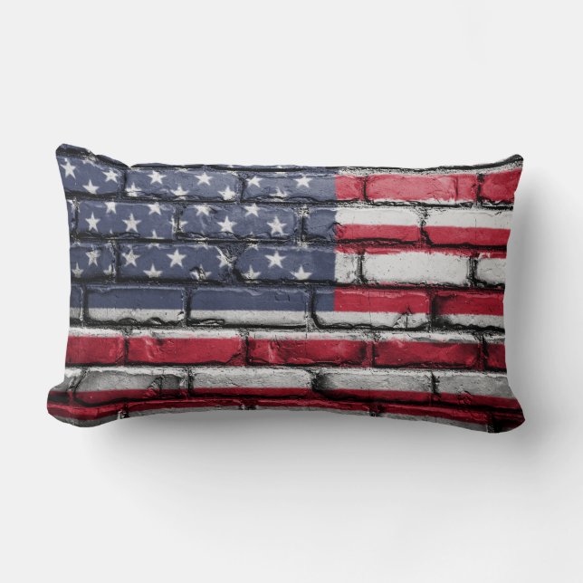 Coola USA flagga design Lumbarkudde (Framsida)