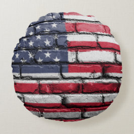 Coola USA flagga design Rund Kudde
