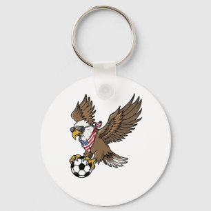Coola USA-fotbollsglasögon för örn Vintage Patriot Nyckelring
