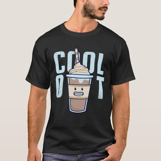 Coola Ut Roligt Kawaii Milkshake T Shirt (Framsida)