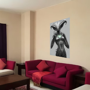 Coola utanför porträtt   AI Art Poster