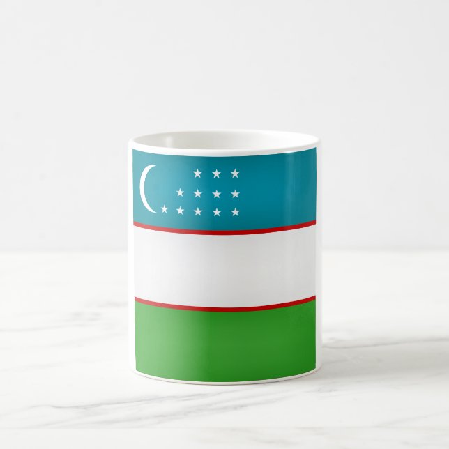 Coola Uzbekistan-Flagga Kaffemugg (Center)