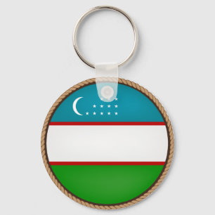 Coola Uzbekistan Flagga Seal Nyckelring