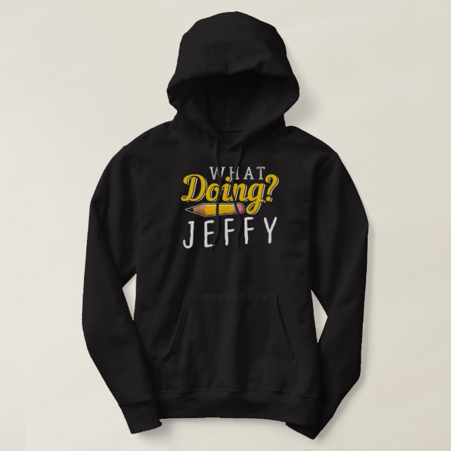 Coola Vad gör Jeffy I Manar Women Kids Friend? Hoodie (Design framsida)