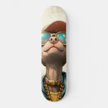 Coola Valp Vibes - Retro Stil Hund Art Skateboard