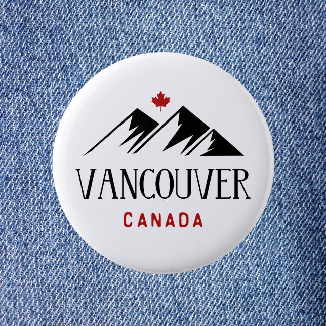 Coola Vancouver Canada Mountains Maple Löv Knapp (Skapare uppladdad)