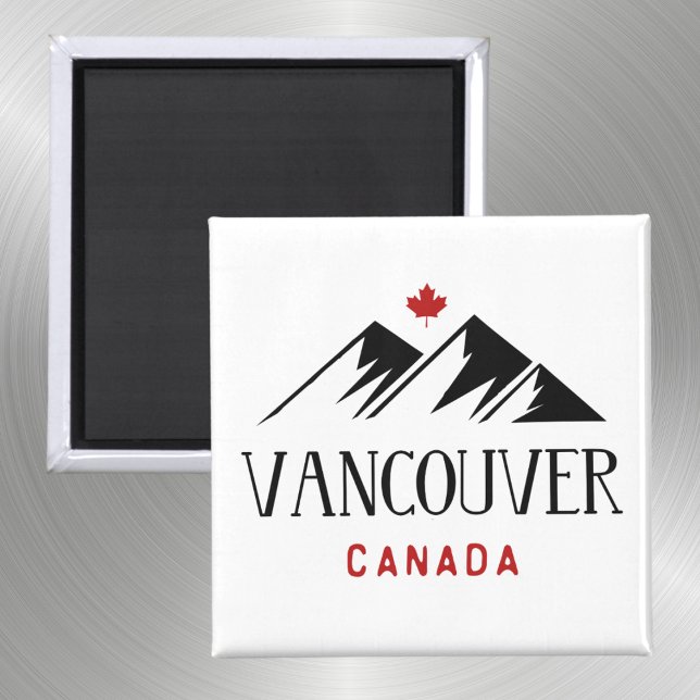 Coola Vancouver Canada Mountains Maple Löv Magnet (Skapare uppladdad)