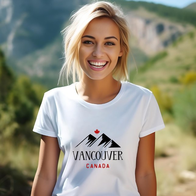 Coola Vancouver Canada Mountains Maple Löv T Shirt (Skapare uppladdad)