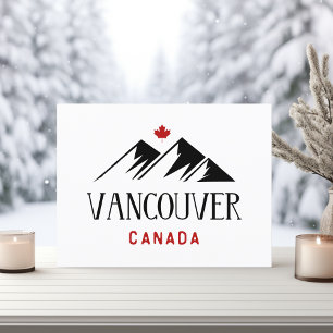 Coola Vancouver Canada Mountains Maple Löv Vykort