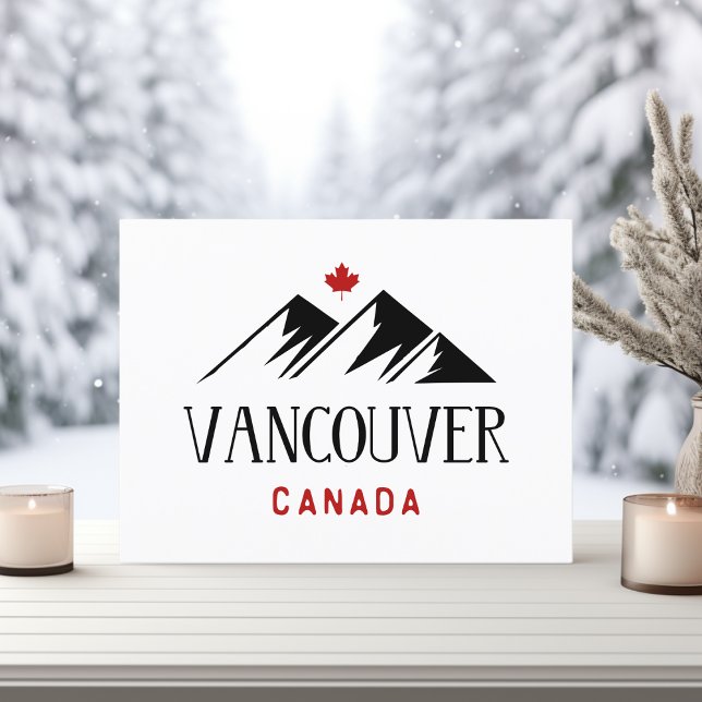 Coola Vancouver Canada Mountains Maple Löv Vykort (Skapare uppladdad)