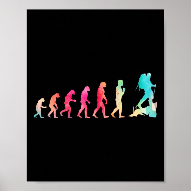 Coola vandringsdesign för män kvinnor vandringsäls poster (Framsidan)