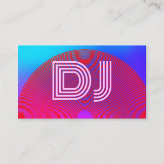 Coola Vaporwave Blue Rosa Lila Music DJ Visitkort