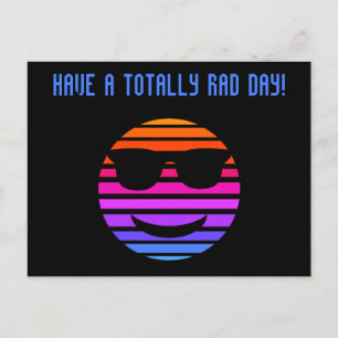Coola Vaporwave Emoji Anpassningsbar Message Rad D Vykort