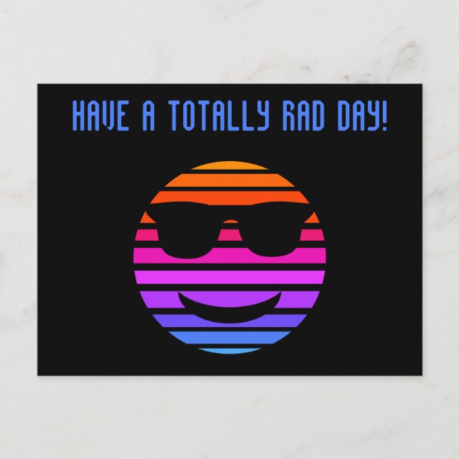 Coola Vaporwave Emoji Anpassningsbar Message Rad D Vykort (Framsida)
