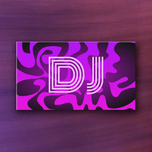 Coola Vaporwave Neon Font Lilac Lila Music DJ Visitkort