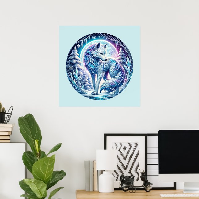 Coola varg älskare djur poster (Hemmakontoret)