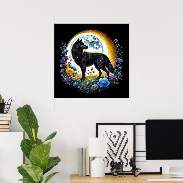 Coola varg älskare djur poster (Hemmakontoret)