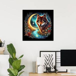 Coola varg älskare djur poster