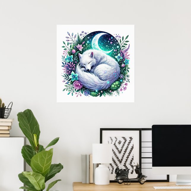 Coola varg älskare djur poster (Hemmakontoret)