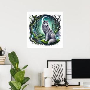Coola varg älskare djur poster