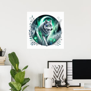 Coola varg älskare djur poster