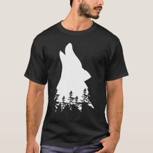 Coola Varg Silhouette Forest Wildlife Vild Howling T Shirt