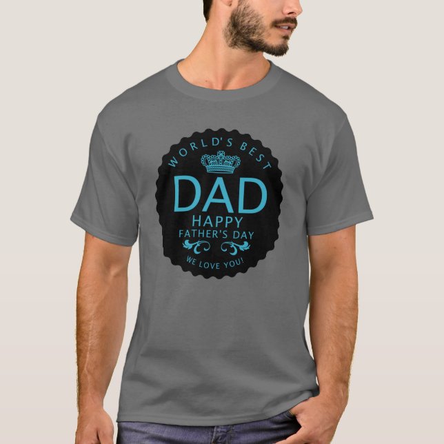 Coola Världens bästa svarta Pappa-Fars dag T Shirt (Framsida)