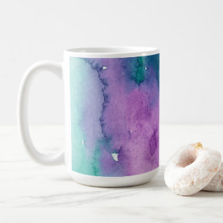 Coola Vattenfärgsblått Mugg, Grönt, Lila Kaffemugg