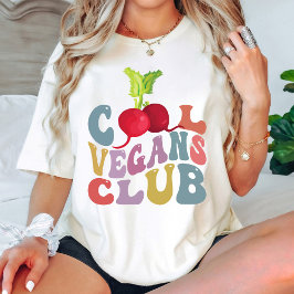 Coola Vegans Klubb/Vintage Plants Älskare T Shirt