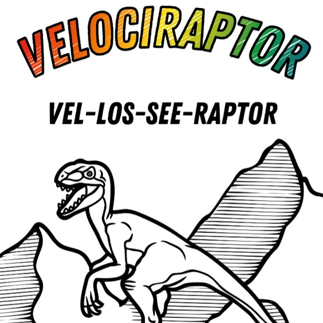 Coola Velociraptor Dinosaur T-Shirt (Skapare uppladdad)