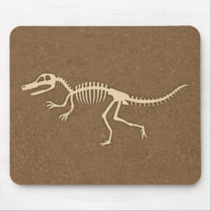 Coola Velociraptor-dinosaurben och skelett Musmatta
