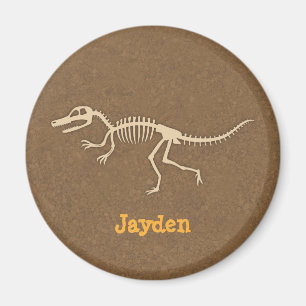 Coola Velociraptor Dinosaurie Ben För Pojkar Magnet