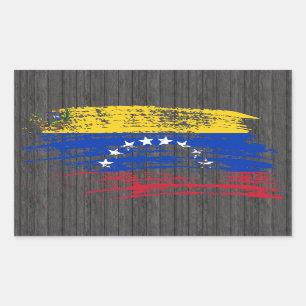 Coola Venezuelas flagga Rektangulärt Klistermärke