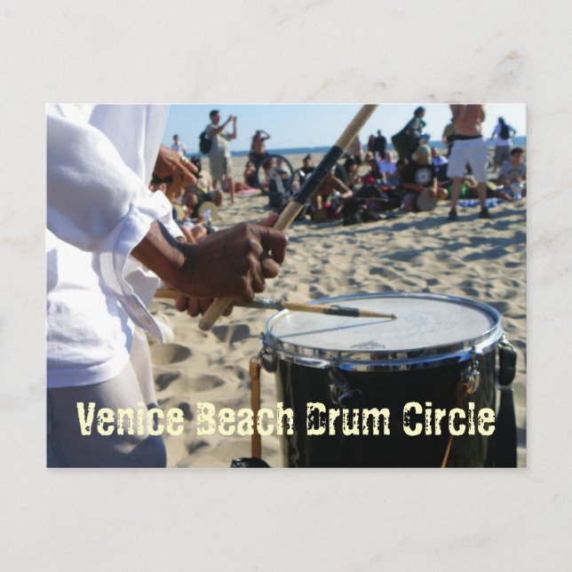 Coola Venice Beach Drum Circle Postcard! Vykort (Framsida)
