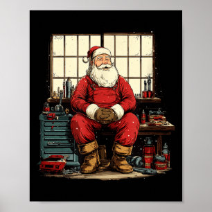 Coola verkstaden Tomte med skiftnycklar verktygsko Poster