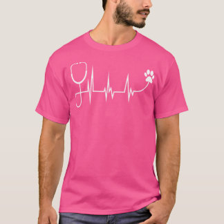 Coola Veterinär Heartslag Funny Veterinary Work T Shirt