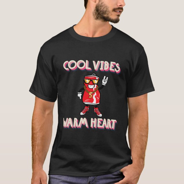 Coola Vibes varmt hjärta T-Shirt (Framsida)