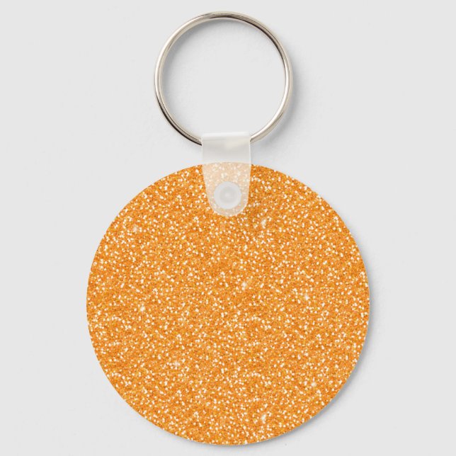 Coola vibrerar nyljus orange faux glitter nyckelring (Framsida)