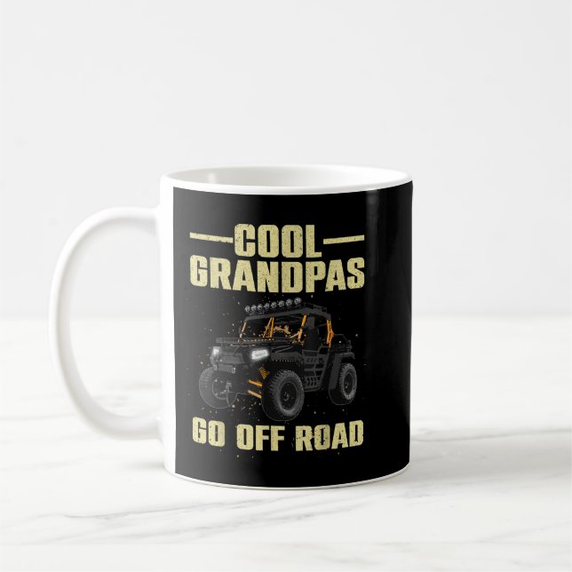 Coola vid sida för Grandpa Pappa SxS Offroad UTV Kaffemugg (Vänster)