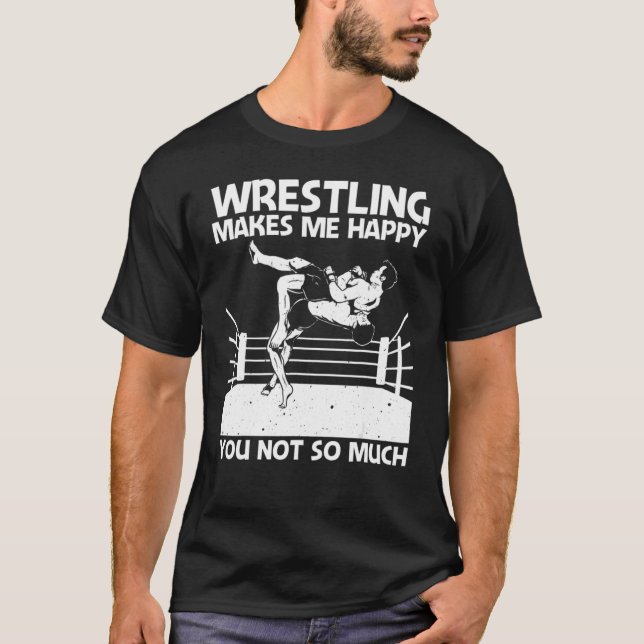 Coola Vilande För manar kvinnor Wrestler Wrestling T Shirt (Framsida)