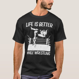 Coola Vilande För manar kvinnor Wrestler Wrestling T Shirt