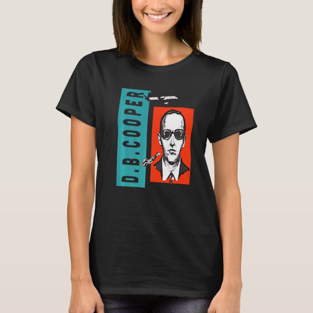 Coola ville ha D B Cooper Sketch Cryptid Urban Leg T Shirt (Framsida)