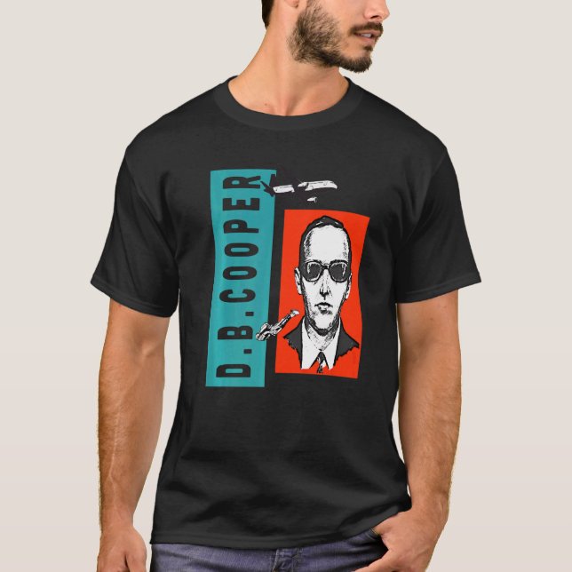 Coola ville ha D B Cooper Sketch Cryptid Urban Leg T Shirt (Framsida)