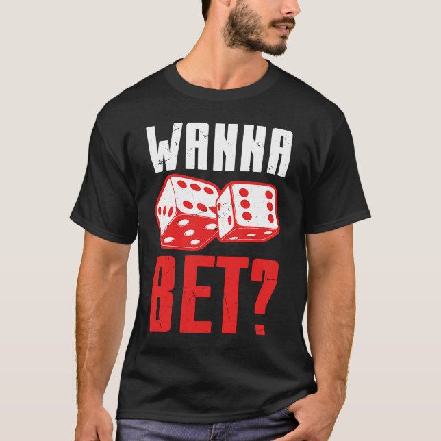 Coola Villja Satsa Spelande   Crapsspelare T Shirt (Framsida)