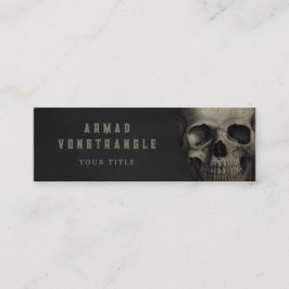 Coola Vinatge Skull Typografiskt svart Mini Visitkort