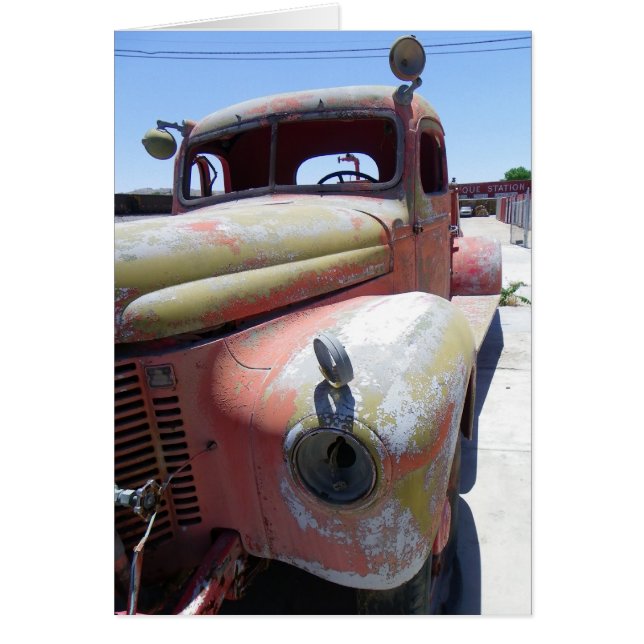 Coola Vintage bil hälsningskort! Hälsningskort (Framsidan)