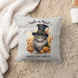 Coola Vintage Cat Rustic Halloween Personlig Kudde